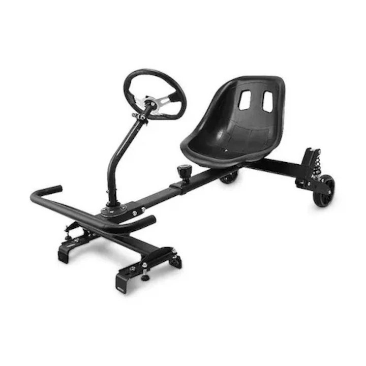 Hoverkart Negru cu Volan si Dubla Suspensie, PENDAN, Compatibil cu Hoverboard (scuter electric) de 6.5Inch, 8Inch, 8.5 Inch, 10 Inch