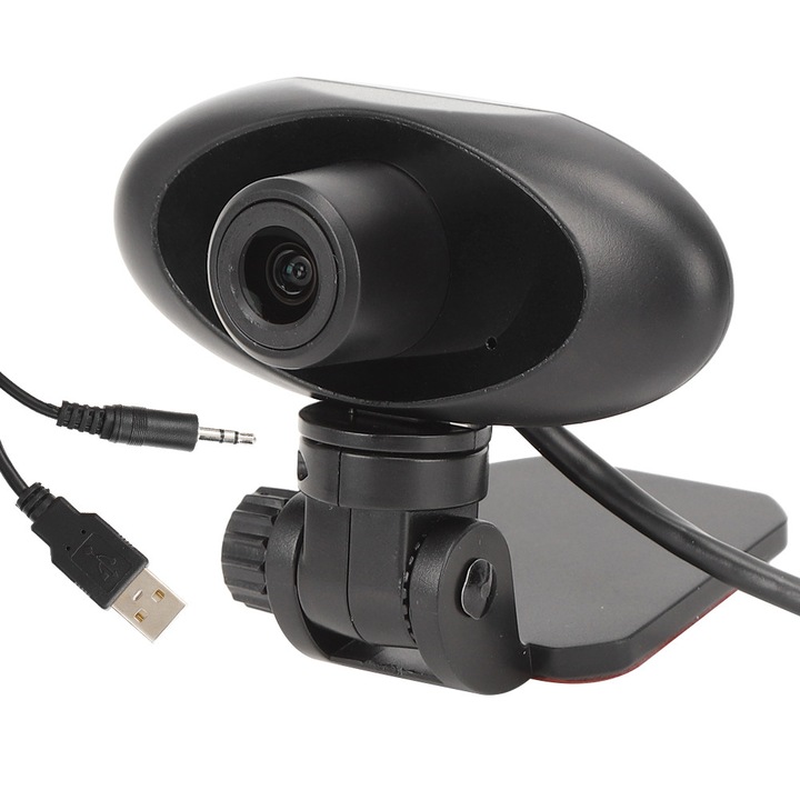Уеб камера 1080P с вграден микрофон, за онлайн преподаване, гъвкав монтаж