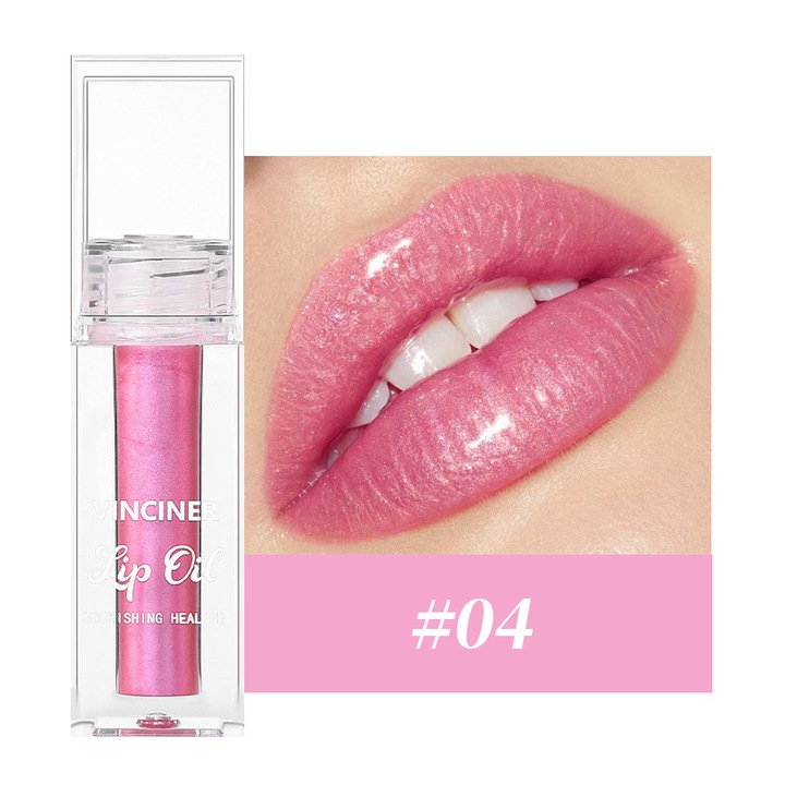 Luciu de buze VINCINER, luciu colorat cu efect de schimbare, 2ML Roz inchis