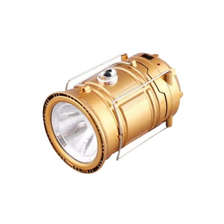 Соларна LED лампа 19x9 см сгъваема, водоустойчива USB фенер или фенерче модел