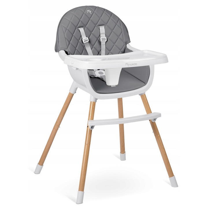 idealSTORE многофункционален 3в1 детски стол за хранене с регулируема и подвижна маса, Размер 63 x 64 x 93 см, 5-точкови предпазни колани, Калъф от мек и удобен материал, Стоманени крака, Натоварване 15 кг