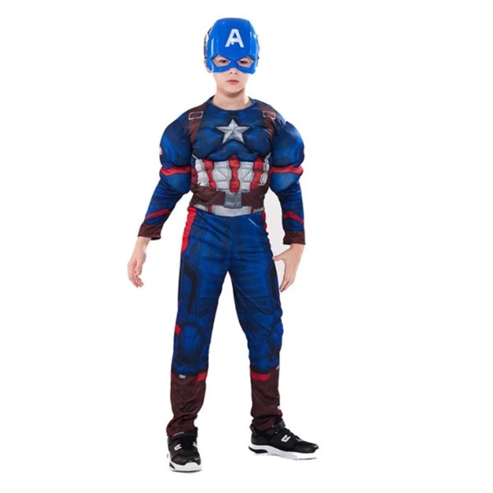Costum carnaval Captain America, 3-5 ani, 100-110 cm