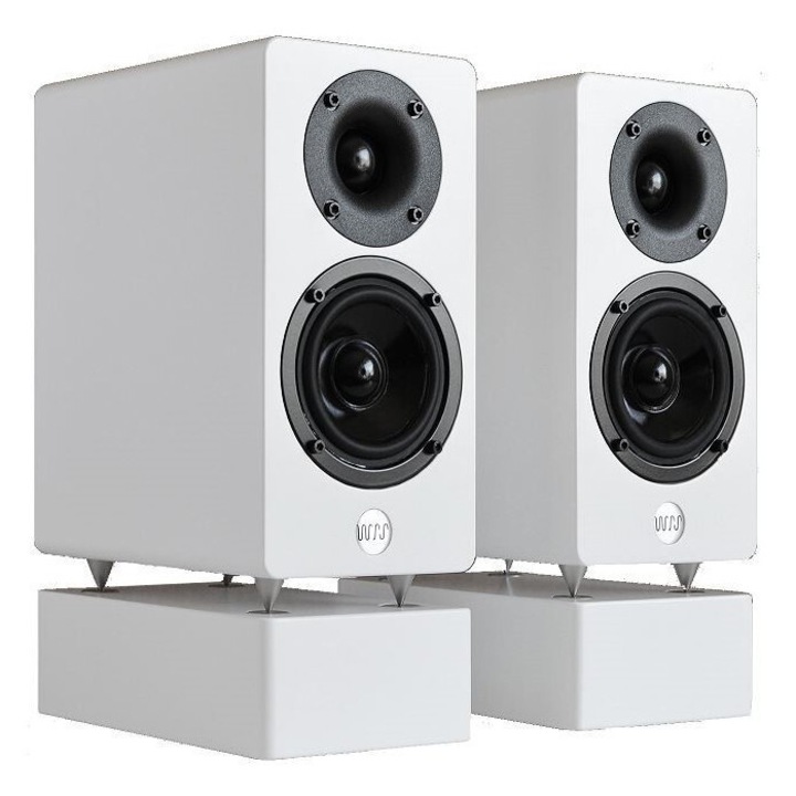 Set boxe pasive WRS MM2, 3-inch, design minimalist, alb, 65Hz