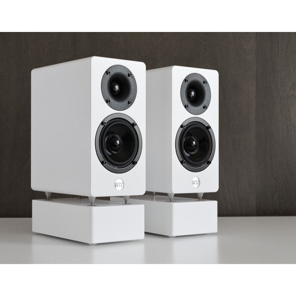 Set boxe pasive WRS MM2, 3-inch, design minimalist, alb, 65Hz