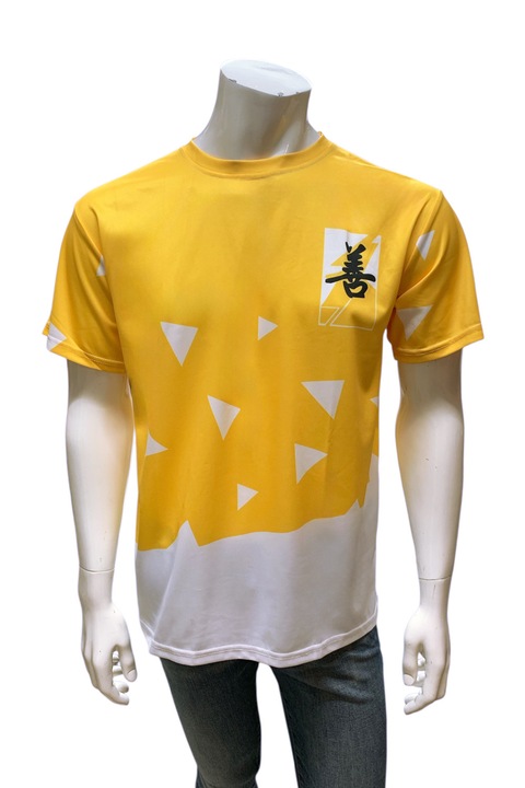 Férfi póló JUP #16040-71 90-38, Kaito Kuroba Kaito Kid, 3D nyomtatás, Könnyű és légáteresztő anyag, XL, Sárga/Fehér