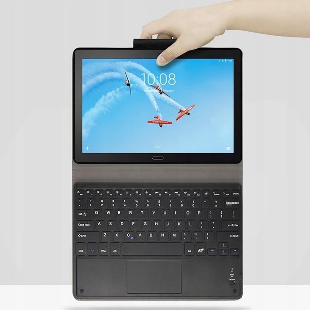 Husa cu tastatura pentru tableta Lenovo M10 Gen.2 X306, ecologic, cu touchpad, negru
