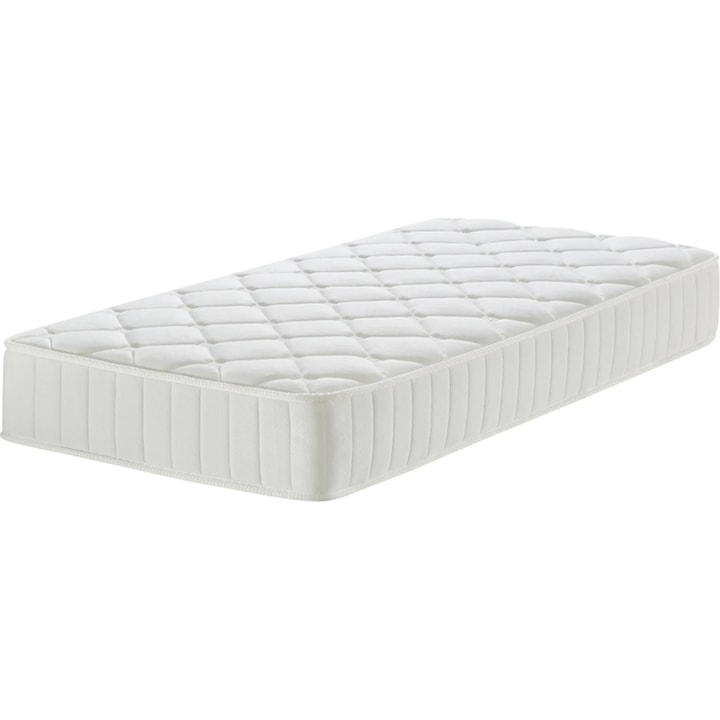 Матрак, 135x190 см, височина 24 см, с джобна основа, ергономичен, дишащ, щадящ кожата, бял