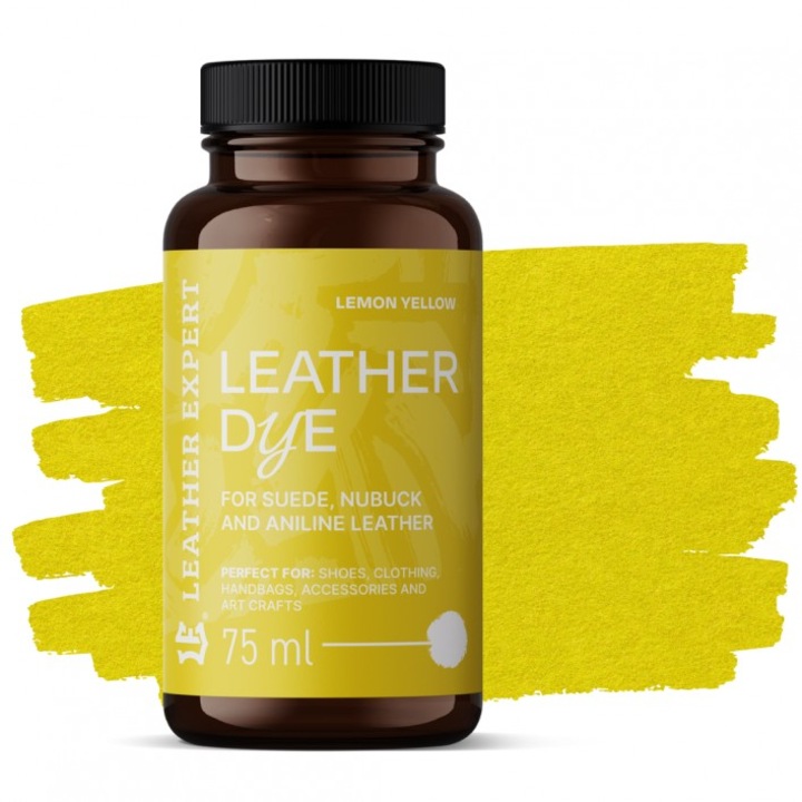 Festék velúr, nubuk, anilinsárga 75ml Leather Expert bőrfesték LE-21-D75LYL