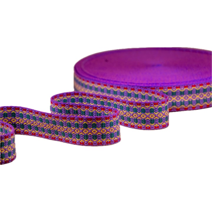 Brau traditional romanesc, multicolor, latime 50mm, lungime 50m/rola