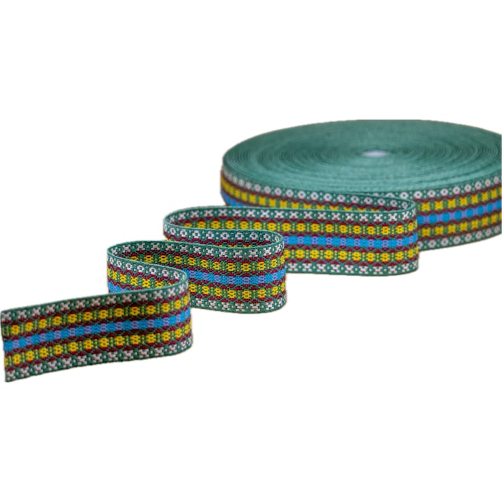 Brau traditional romanesc, multicolor, latime 55mm, lungime 50m/rola