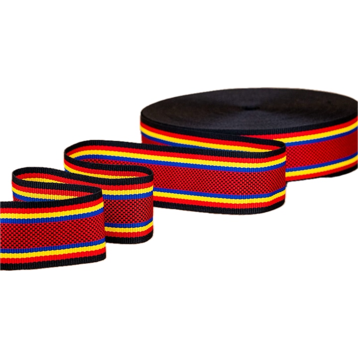 Brau traditional romanesc, multicolor, latime 70mm, lungime 50m/rola