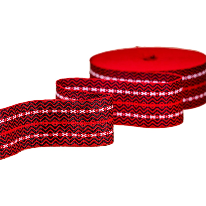 Brau traditional romanesc, multicolor, latime 75mm, lungime 50m/rola