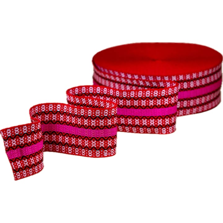 Brau traditional romanesc, multicolor, latime 85mm, lungime 50m/rola