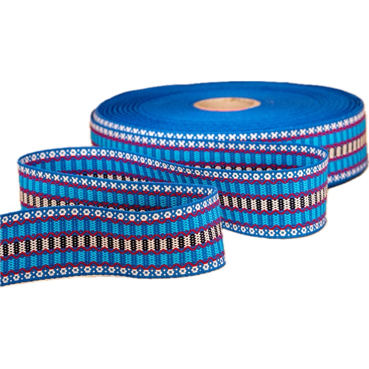 Brau traditional romanesc, multicolor, latime 90mm, lungime 50m/rola