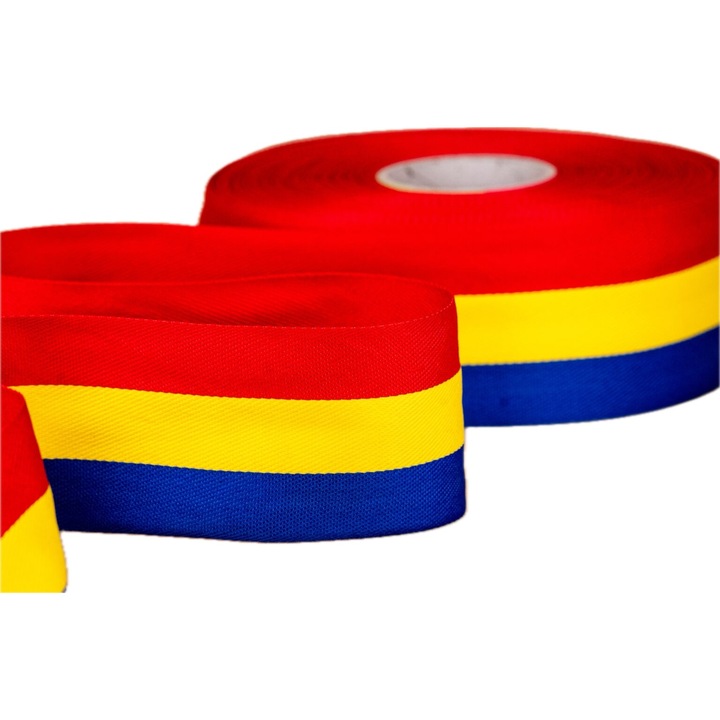Brau tricolor romanesc, latime 80mm, lungime 50m/rola