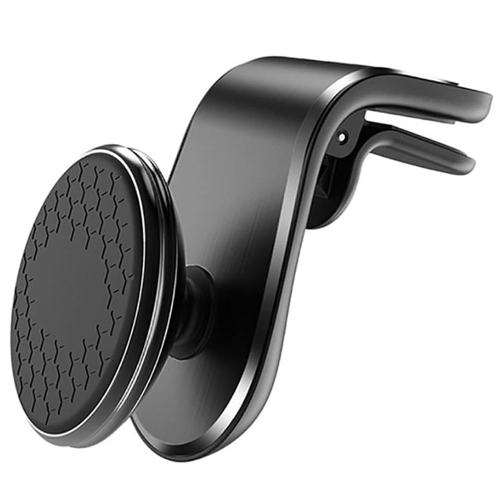 Магнитен поставка за телефон в кола, ZGGZERG, за вентилационния отвор, Регулируема във всяка посока и съвместима с всеки модел мобилен телефон, Завъртане на 360 градуса, Удароустойчива, Универсална, ABS/магнит, 62.5*58.5 мм, Черна