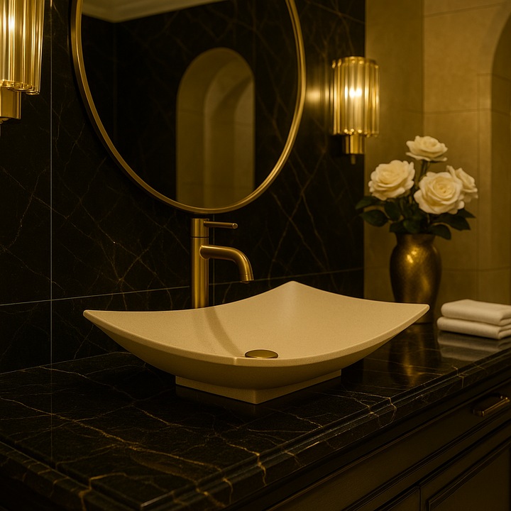 Lavoar / Chiuveta VELA Mineral Compozit CREM Marfil