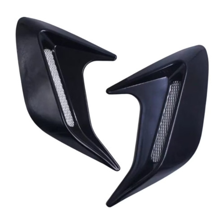 Set Ornament Auto AutoREY®, Premium Negru Lucios, pentru Aripa, Usi, Capota, Instalare Usoara, Compatibil Universal, Rezistenta Sporita, Durabilitate Mare, Culoare Negru Lucios