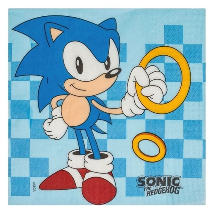 ANTBRO® Servetele de Masa cu 2 Straturi SONIC – Albastre 33x33cm, Set 12 Bucati