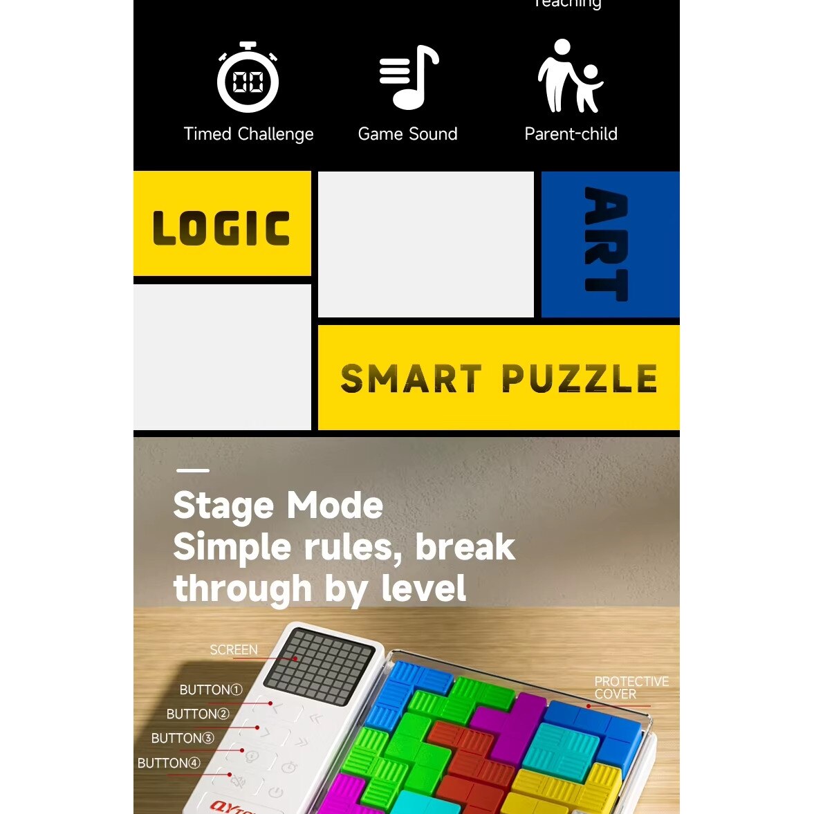 Joc Logic Qiyi Smart Puzzle - Logical Edition, Culoare Stickerless