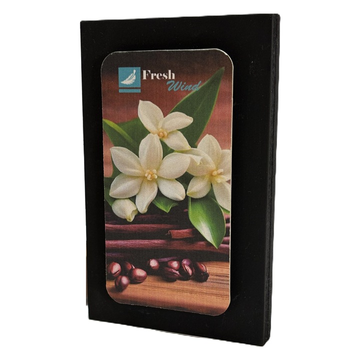 Odorizant de Camera, Tablou Parfumat Detasabil aroma Vanilie, Fresh Wind®, Sticluta de Parfum inclusa, Fixare cu Magnet, 4ml
