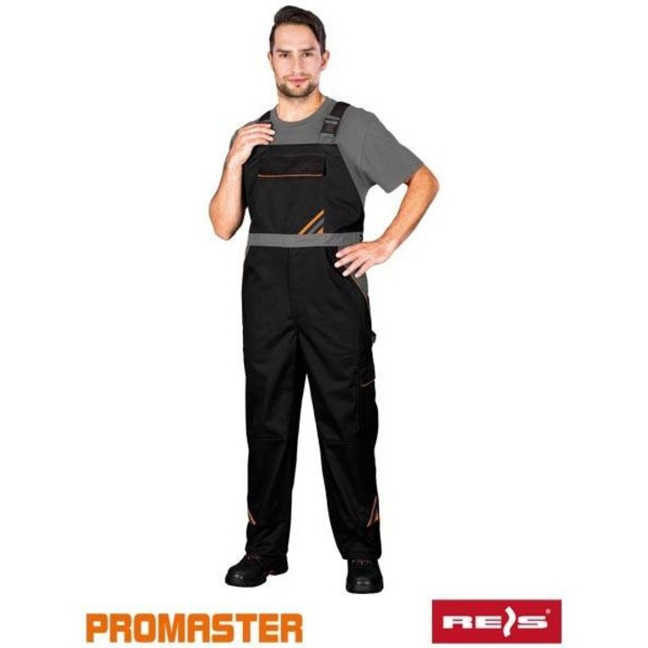 Salopeta de protectie PRO-B cu bretele reglabile 48 Negru