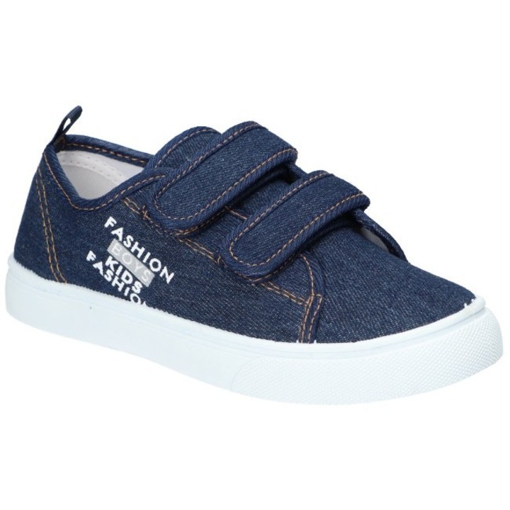 Детски маратонки, American Club, Ten161, стелка от естествена кожа, Тъмносин