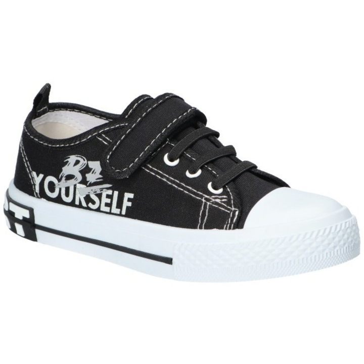 Детски маратонки, American Club, Ten160, Стелка от естествена кожа, Дишащи, Текстилен материал, Черен