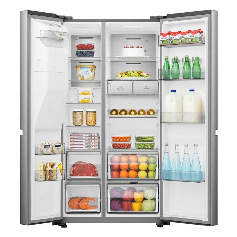 Side by Side Hisense RS​​818N4TIC, 632 l, Inox - eMAG.ro