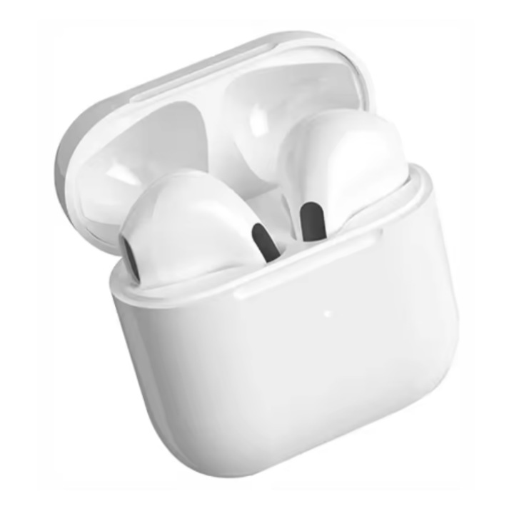 Casti wireless Air Pro4, casti intraauriculare duale, cu microfon, autonomie ultra lunga, alergare, bas, sport, muzica