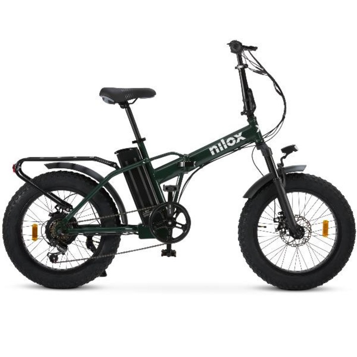 Bicicleta Electrica NILOX URBAN - eBike X8 Pro - Verde - Black cu autonomie de 70 km si lumini anterioare LED