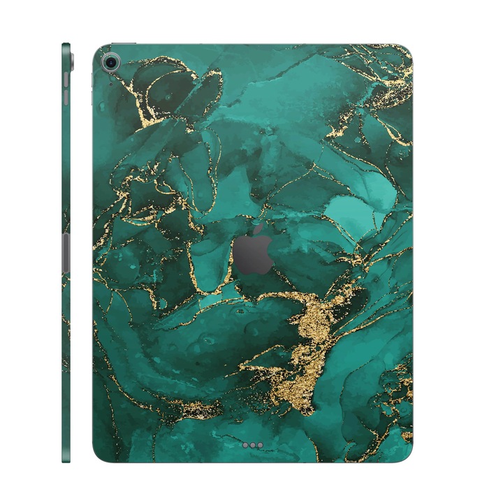 Folie de protectie pentru iPad Air 13" (2025, M3), Colectia Signature, Skin Spate cu laterale separate, Ethereal Green