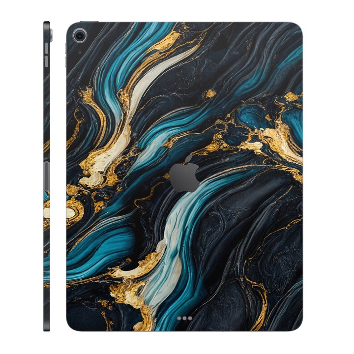 Folie de protectie pentru iPad Air 13" (2025, M3), Colectia Signature, Skin Spate cu laterale separate, Mystic Ocean