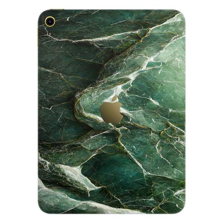 Folie de protectie pentru iPad 11" (2025), Colectia Signature, Skin Spate cu laterale unite, Mystic Emerald