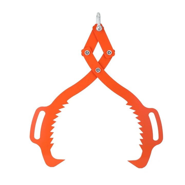 Стоманени горски клещи, товароносимост 500 кг, челюст 30 инча, назъбени нокти, червени