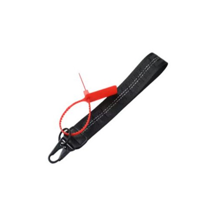 Shoelaces Textil kulcstartó, nyakpántos, fekete
