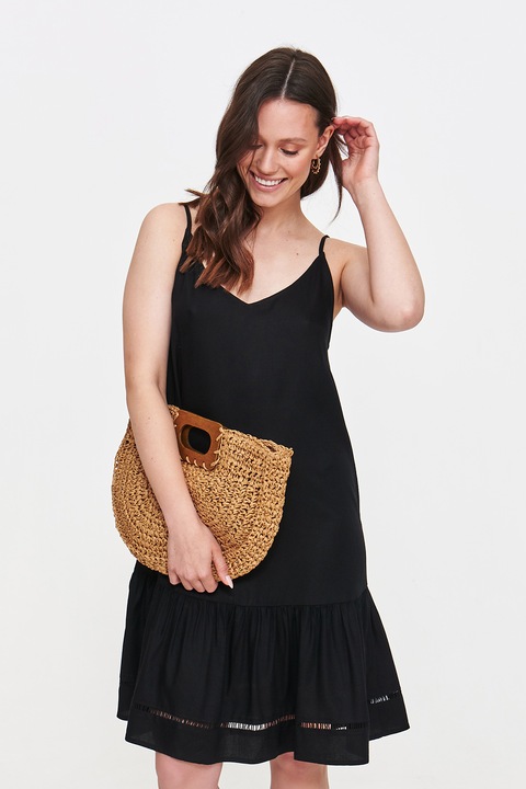 Top Secret, Rochie lejera cu decolteu in V, Negru