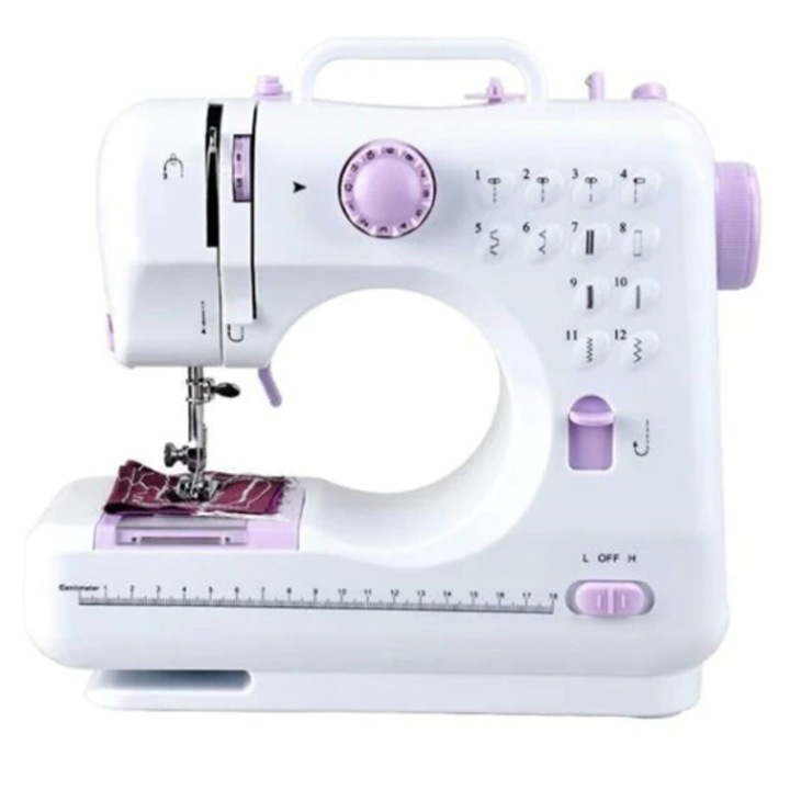 Mini masina de cusut FHSM-505 Alb 31x30x15 cm