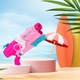Pistol cu Apa pentru Copii, OPTIM SOLUTION, 6 ani+, Jucarie pentru Vara, Piscina, Plaja, Capacitate 2000ml, Stropit cu Apa, pentru Racorire, Sistem de Tragere Manual, Joaca in Aer Liber, Usor de Utilizat, XTO, Roz