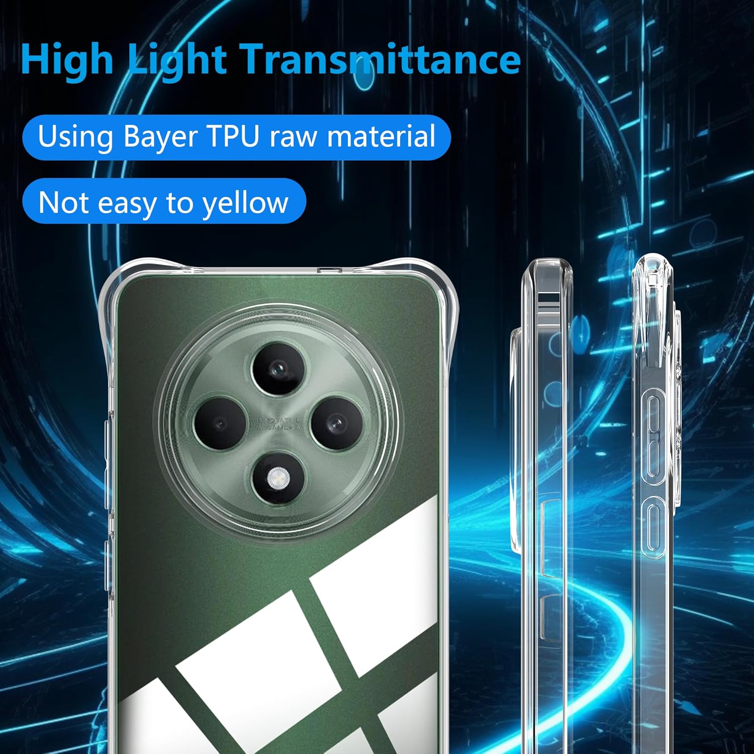 Husa Anti soc, transparenta compatibila cu Oppo Reno 12F 5G