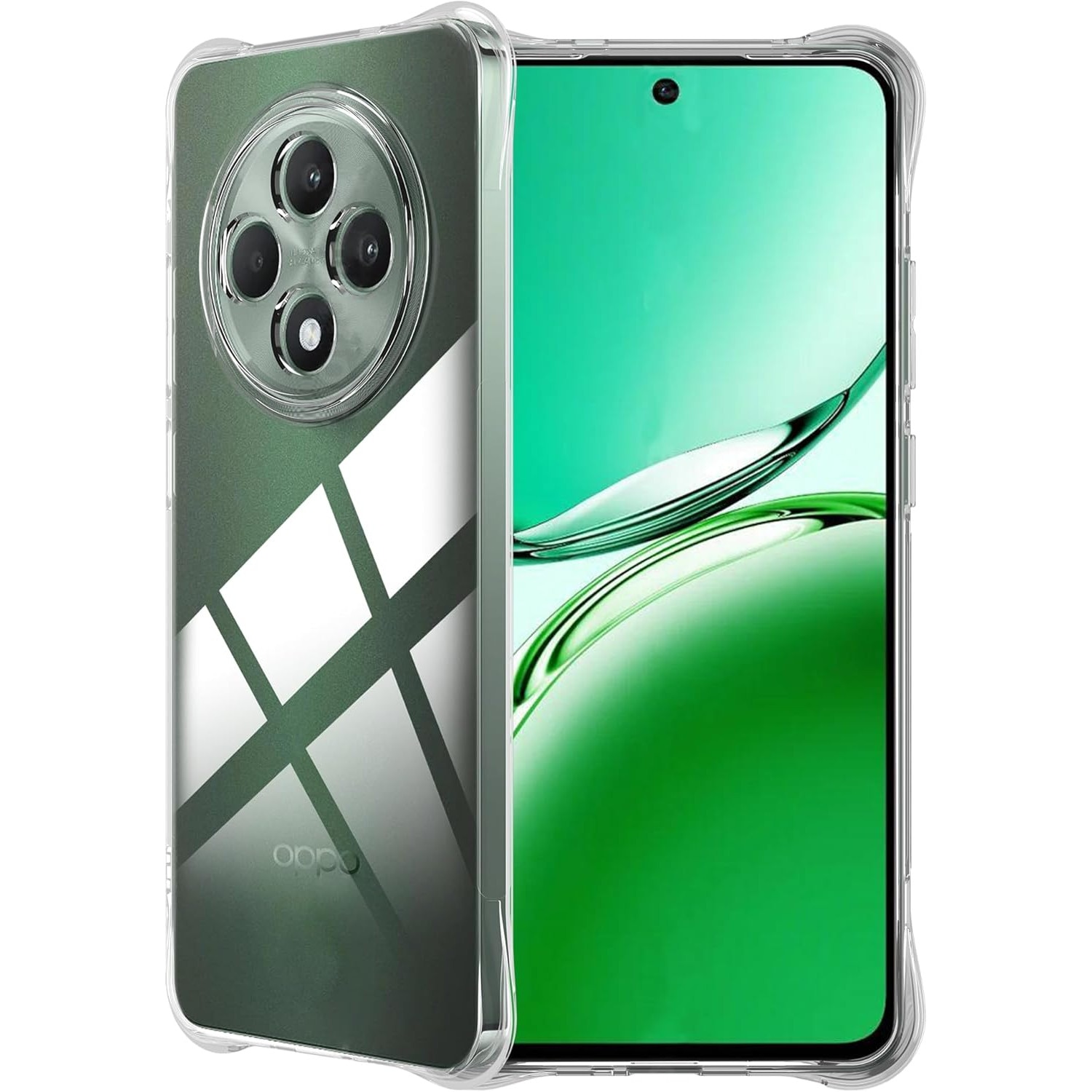 Husa Anti soc, transparenta compatibila cu Oppo Reno 12F 5G
