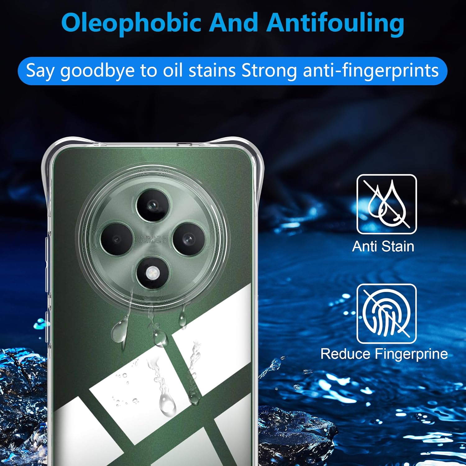 Husa Anti soc, transparenta compatibila cu Oppo Reno 12F 5G