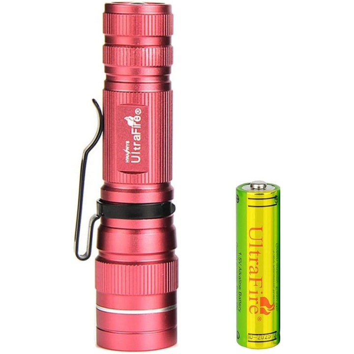 Фенер ULTRAFIRE J3, LED, 3 режима, 500 лумена, водоустойчив, малък размер, захранван от 1 AA батерия