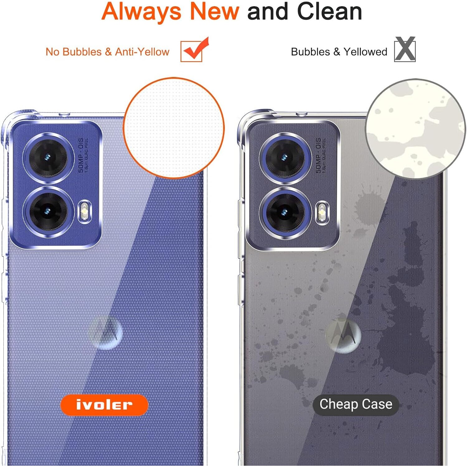 Husa Anti soc, transparenta compatibila cu Motorola Moto G85