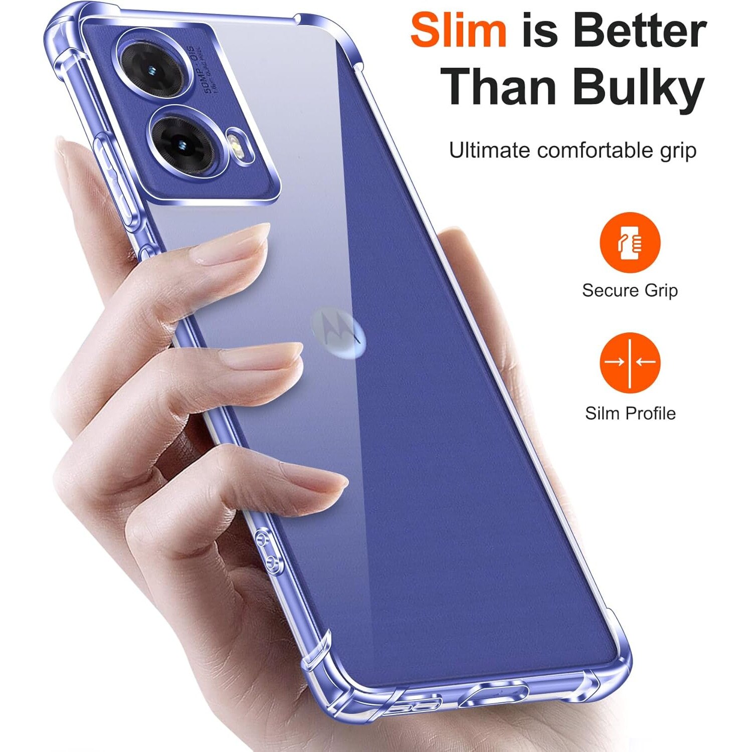 Husa Anti soc, transparenta compatibila cu Motorola Moto G85