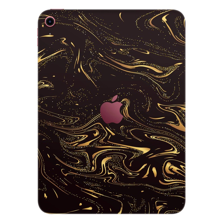 Folie de protectie pentru iPad 10.9" (10th Gen), Colectia Signature, Skin Spate cu laterale unite, Golden Noir