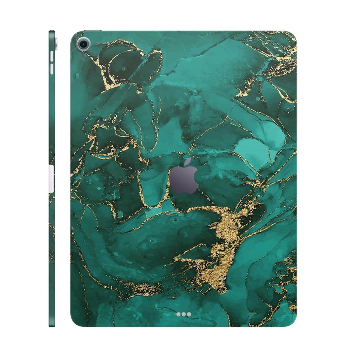 Folie de protectie pentru iPad Air 13" (2024), Colectia Signature, Skin Spate cu laterale unite, Ethereal Green