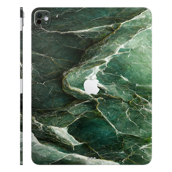 Folie de protectie pentru iPad Pro 11" (2024), Colectia Signature, Skin Spate cu laterale unite, Mystic Emerald