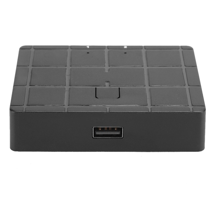 Comutator USB 2-port, negru, pentru imprimante, scanere, mouse, tastaturi, hard diskuri mobile