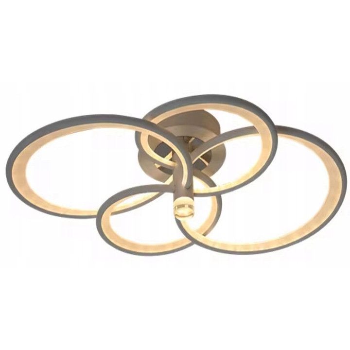 Lustru LED, dimabil, 75x54cm, auriu